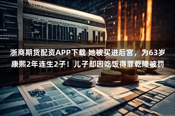 浙商期货配资APP下载 她被买进后宫，为63岁康熙2年连生2子！儿子却因吃饭得罪乾隆被罚